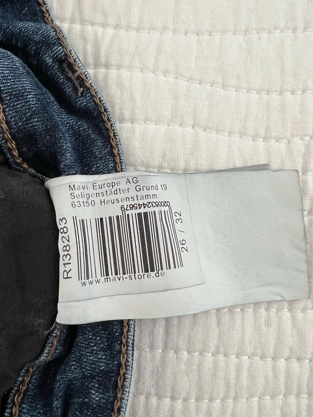 Mavi Europe AG Jeans in Dark Blue, Size 26 x 32